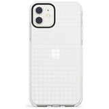 Simplistic Small Grid Designs White (Transparent) Impact Phone Case for iPhone 11