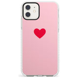 Single Heart Red & Pink Impact Phone Case for iPhone 11