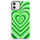 Green Heart Illusion Impact Phone Case for iPhone 11