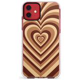 Latte Heart Illusion Impact Phone Case for iPhone 11