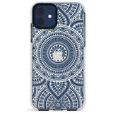 White Henna Flower Wheel Impact Phone Case for iPhone 11