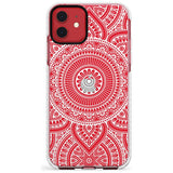 White Henna Flower Wheel Impact Phone Case for iPhone 11