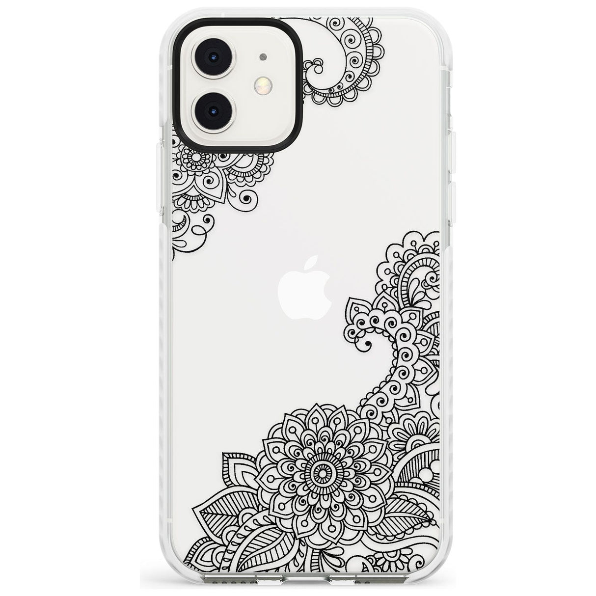 Black Henna Botanicals Impact Phone Case for iPhone 11