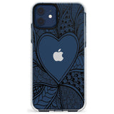 Black Henna Heart Impact Phone Case for iPhone 11