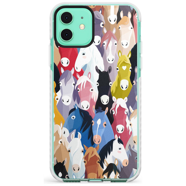 Colourful Horse Pattern Impact Phone Case for iPhone 11