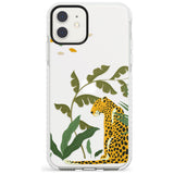 Large Jaguar Clear Jungle Cat Pattern Impact Phone Case for iPhone 11