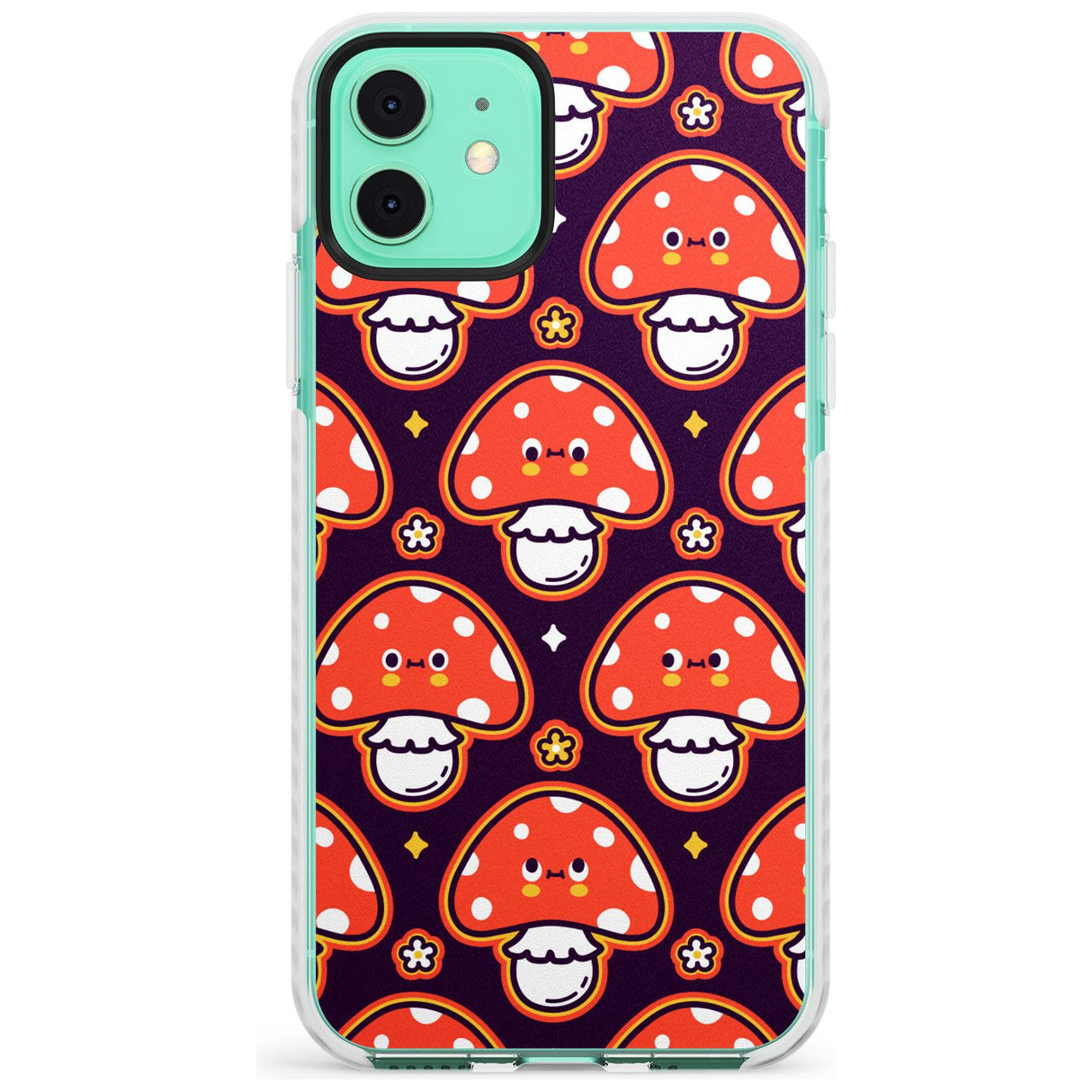 Mushroom Kawaii Pattern Impact Phone Case for iPhone 11