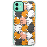 Spooning Cats Kawaii Pattern Impact Phone Case for iPhone 11