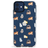 Cute Cat Pattern - Clear Slim TPU Phone Case for iPhone 11