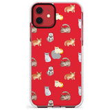 Cute Cat Pattern - Clear Slim TPU Phone Case for iPhone 11