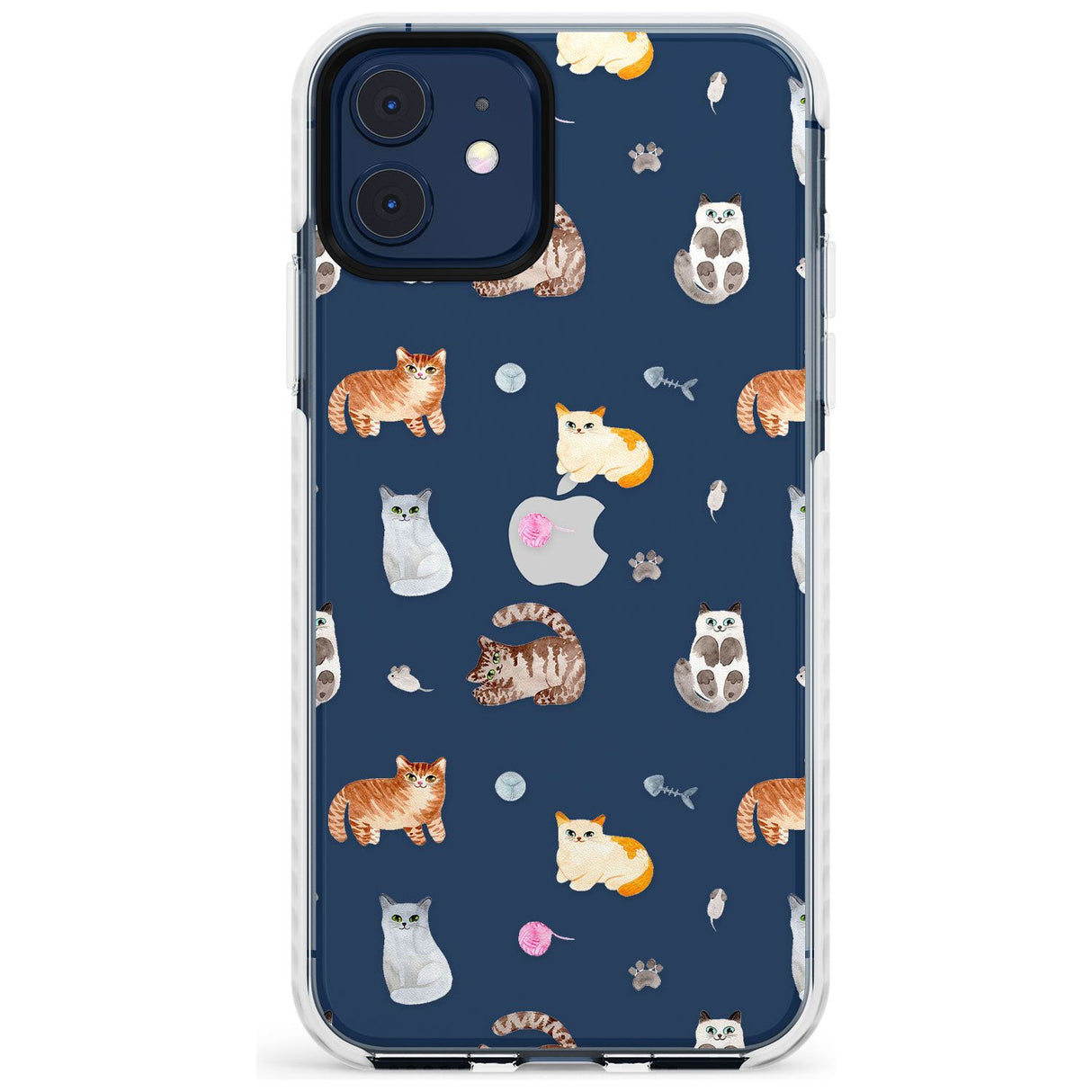 Cats with Toys - Clear Slim TPU Phone Case for iPhone 11