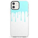 Melted Effect: Teal & White iPhone Case Impact Phone Case Warehouse 11