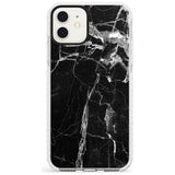 Black Onyx Marble Texture Slim TPU Phone Case for iPhone 11