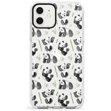 Watercolour Panda Pattern Slim TPU Phone Case for iPhone 11