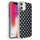 Designer Chic Black Polka Dot Phone Case iPhone 11 / Impact Case,iPhone 12 / Impact Case,iPhone 12 Mini / Impact Case Blanc Space