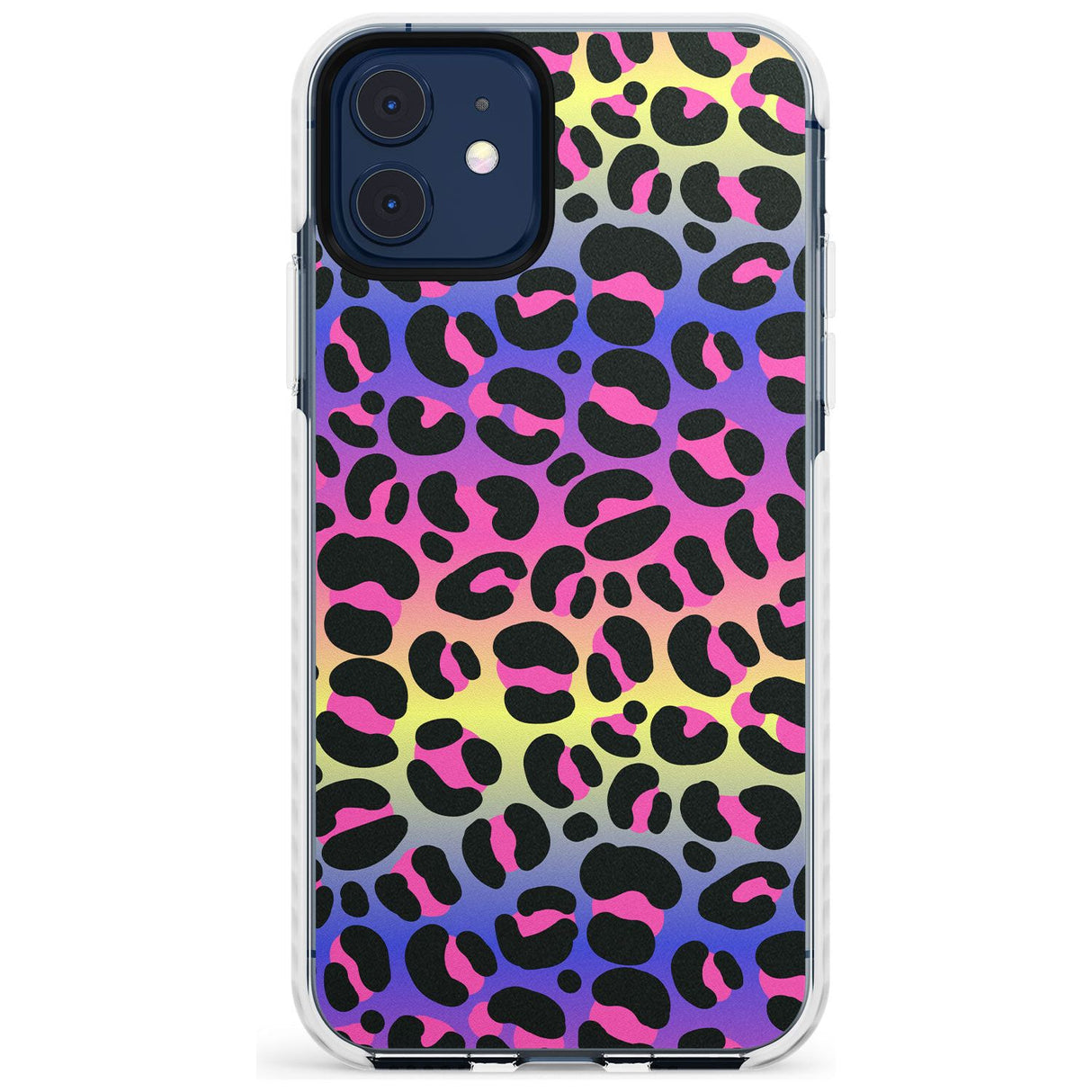 Rainbow Gradient Leopard Print Slim TPU Phone Case for iPhone 11