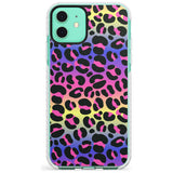 Rainbow Gradient Leopard Print Slim TPU Phone Case for iPhone 11