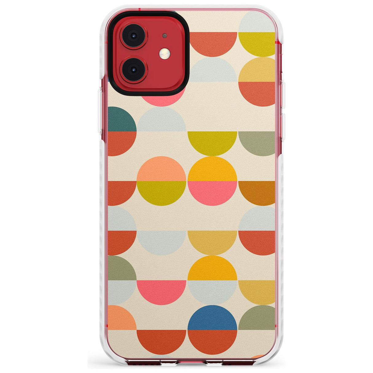 Abstract Retro Shapes: Colourful Circles Slim TPU Phone Case for iPhone 11