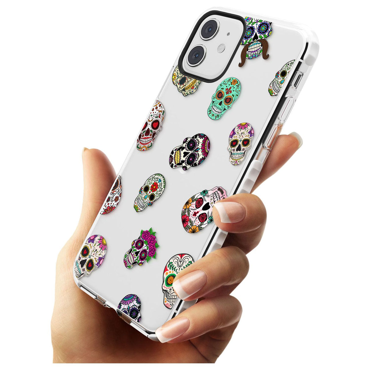 Mixed Sugar Skull Pattern Impact Phone Case for iPhone 11