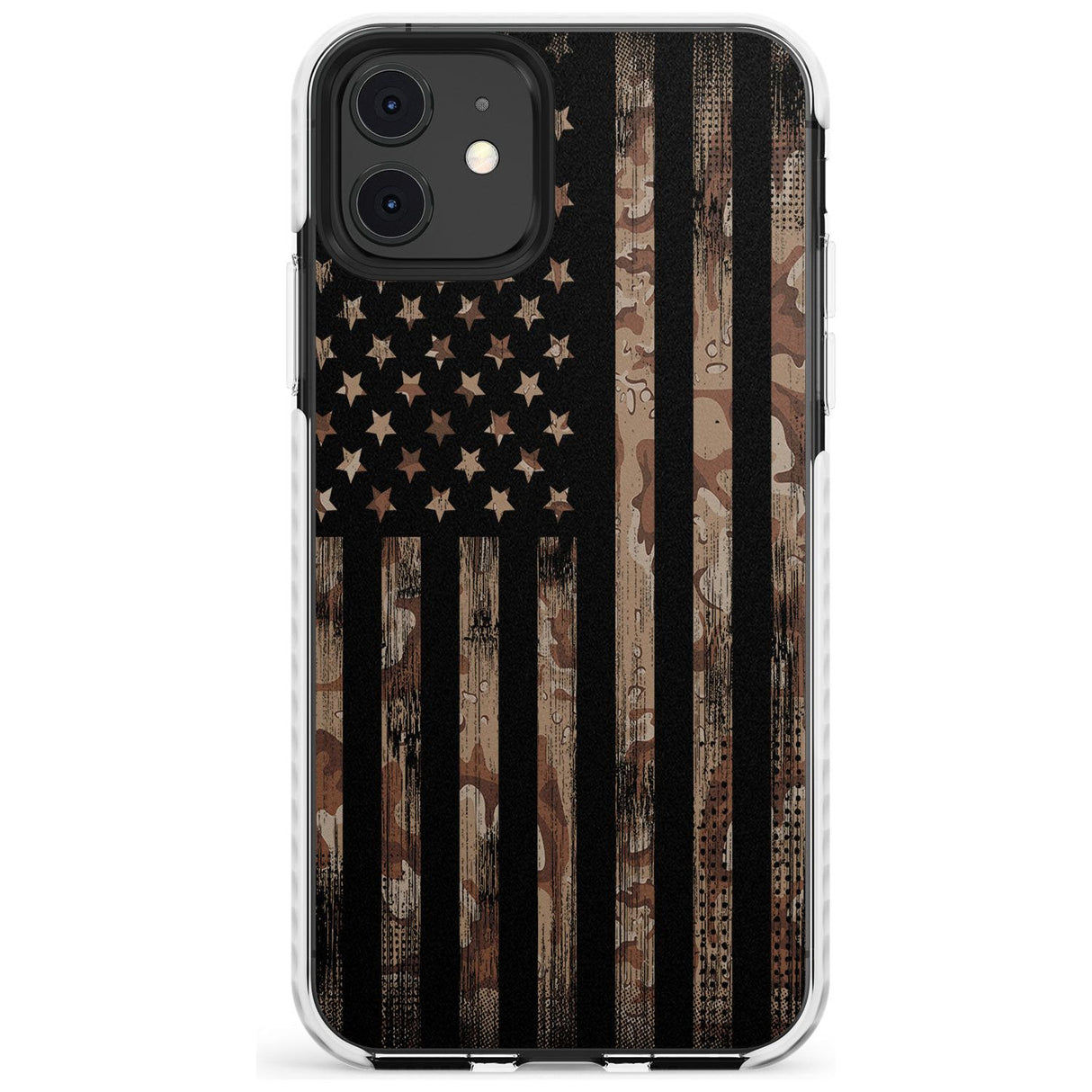 Desert Camo US Flag Impact Phone Case for iPhone 11