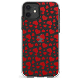 Sketched Heart Pattern Slim TPU Phone Case for iPhone 11