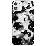 Black & White Acid Wash Tie-Dye Pattern Slim TPU Phone Case for iPhone 11