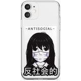 Anti-Social Phone Case iPhone 12 / Clear Case,iPhone 12 Mini / Clear Case,iPhone 11 / Clear Case Blanc Space