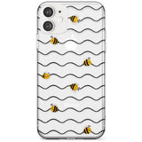 Sweet as Honey Patterns: Bees & Stripes (Clear) Slim TPU Phone Case for iPhone 11