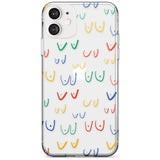 Boob Pattern (Mixed Colours) Black Impact Phone Case for iPhone 11