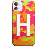 Bright Neon Camo Solid Monogram iPhone Case  Slim Case Custom Phone Case - Case Warehouse