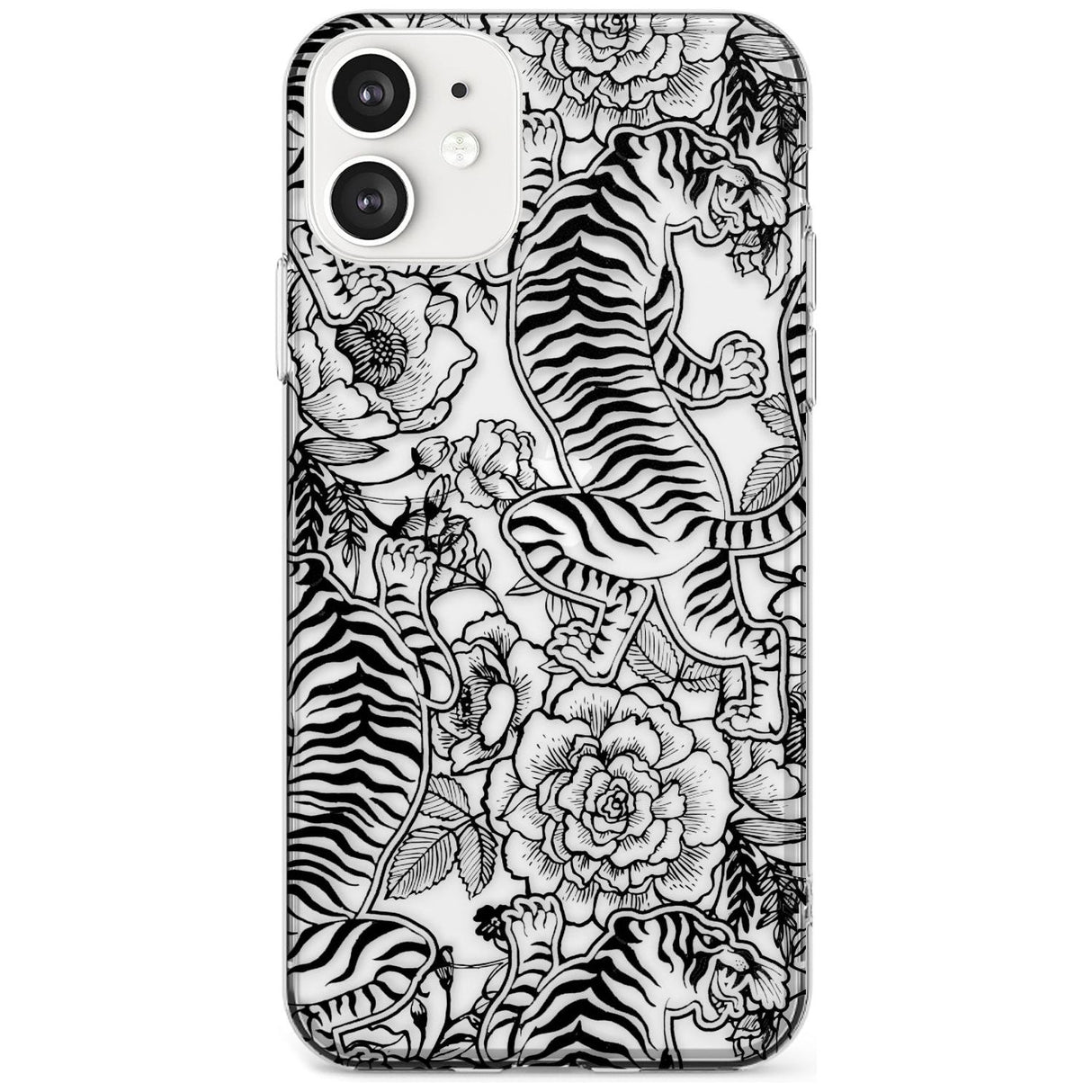 Personalised Chinese Tiger Pattern Slim TPU Phone Case for iPhone 11