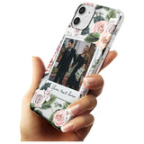 Floral Instant Film Black Impact Phone Case for iPhone 11