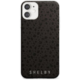 Minimal Lettering Dark Leopard Slim TPU Phone Case for iPhone 11