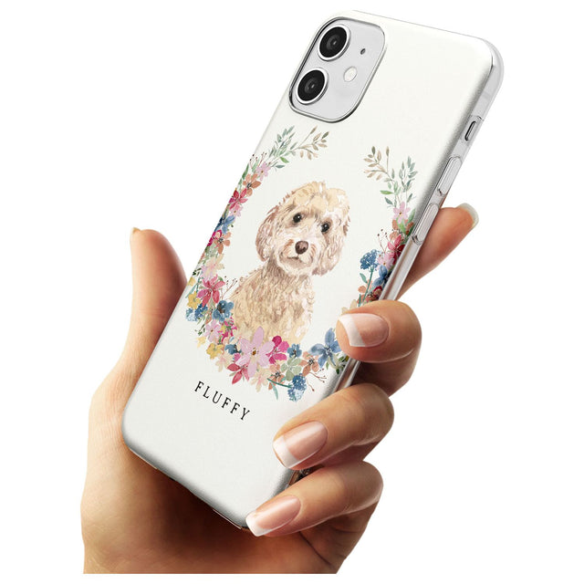 Champagne Cockapoo - Watercolour Dog Portrait Slim TPU Phone Case for iPhone 11