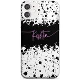 Black & White Paint Splatters iPhone Case  Slim Case Custom Phone Case - Case Warehouse