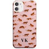 Safari Tiger Pattern on Pink iPhone Case  Slim Case Custom Phone Case - Case Warehouse