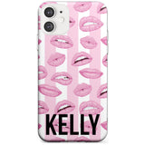 Pink Stripes & Lips iPhone Case  Slim Case Custom Phone Case - Case Warehouse