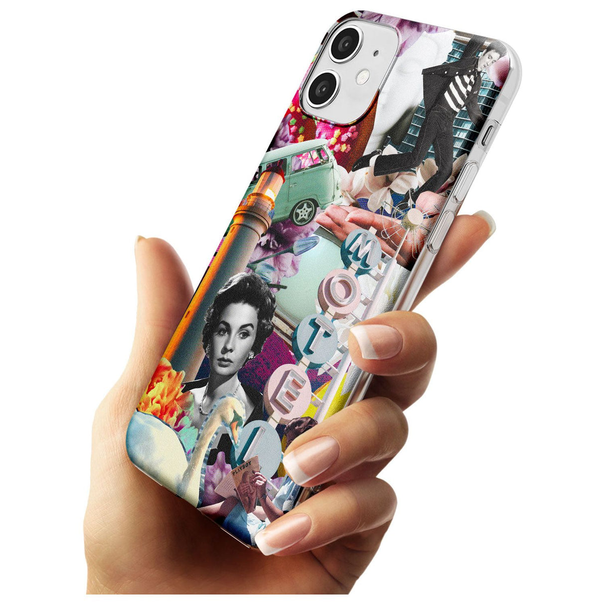 Vintage Collage: Retro Motel Slim TPU Phone Case for iPhone 11