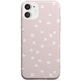 Painted Daises on Pink - Cute Floral Daisy Design Black Impact Phone Case for iPhone 11