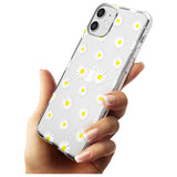 White Daisy Pattern (Clear) Slim TPU Phone Case for iPhone 11