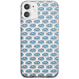 Eyes & Crosses (Clear) Psychedelic Eyes Pattern Slim TPU Phone Case for iPhone 11