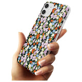 Energetic Floral Mix: Solid Black Impact Phone Case for iPhone 11