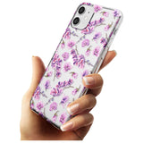 Purple Orchids Transparent Floral Slim TPU Phone Case for iPhone 11