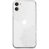 White Henna Florals Slim TPU Phone Case for iPhone 11