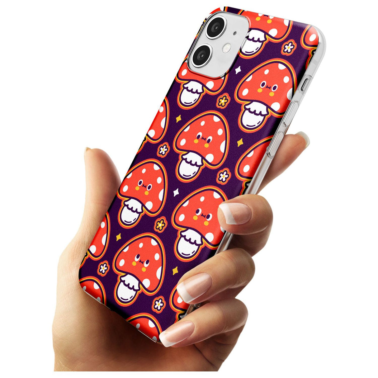 Mushroom Kawaii Pattern Slim TPU Phone Case for iPhone 11