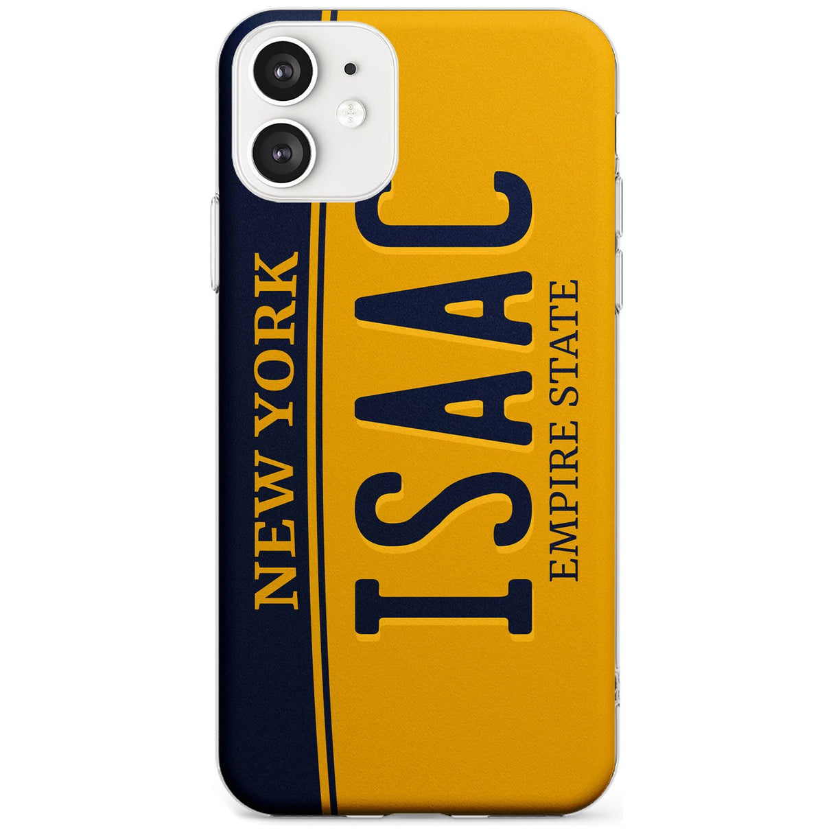 New York License Plate Black Impact Phone Case for iPhone 11