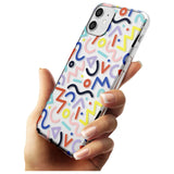 Colourful Squiggles Memphis Retro Pattern Design Slim TPU Phone Case for iPhone 11