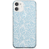 Light Blue Pattern Memphis Retro Pattern Design Slim TPU Phone Case for iPhone 11