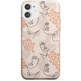 Leopard Print Stylish Abstract Faces Slim TPU Phone Case for iPhone 11