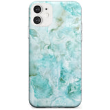 Turquoise Aqua Onyx Marble Black Impact Phone Case for iPhone 11